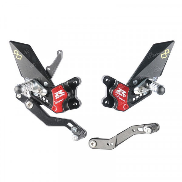 Commandes reculées Lightech Suzuki GSXR 600-750 11-18 Repose pied fixe