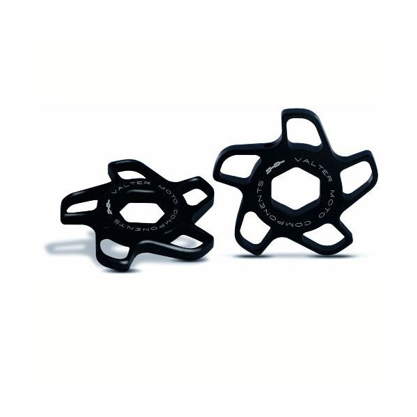 Molettes de réglage de pré-charge de fourche noire Valter Moto pour Honda - Suzuki - Kawasaki DESTOCKAGE -25%