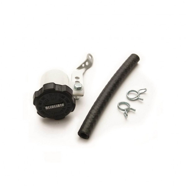 Accessoire pour maitre cylindre Accossato - Kit complet bocal de liquide de frein 45 ml durite clips support inox