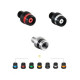Embouts de guidon anodisés adaptables Lightech - Embouts universels Black Series noir bague or