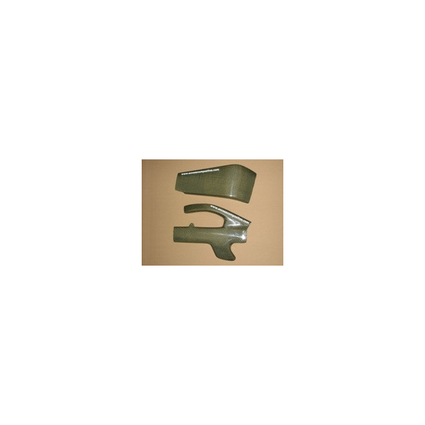Bras oscillant et protège couronne carbone kevlar Access Composites Kawasaki ZX10R 2004-2005