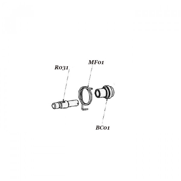 Pièce de rechange commandes reculées Bonamici - MF01 - Ressort rappel levier de frein pour TH03