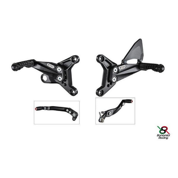 Commandes reculées Bonamici MV Agusta B3 12-15/F3 11-17 sans shifter d'origine, standards et inversées