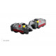 Etriers monobloc Accossato - Couleur titane, forgé - 4 pistons ergal - ø pistons 34 - Entraxe 108 - Offset 22.5