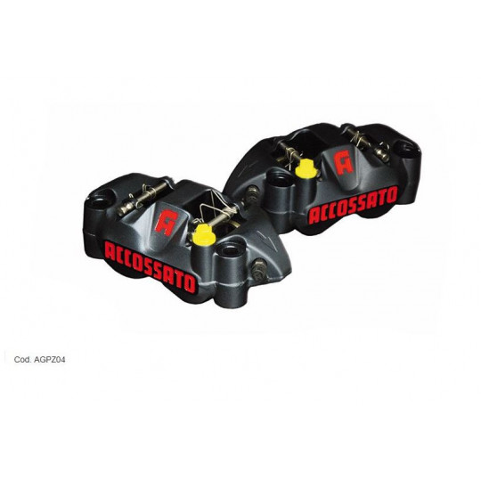 Etriers monobloc Accossato forgé - 4 pistons alu - ø pistons 34 - Entraxe 108 - Offset 22.5