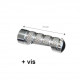 Repose pied fixe argent biseauté M8X45 pour commandes reculées Lightech - RFTR247