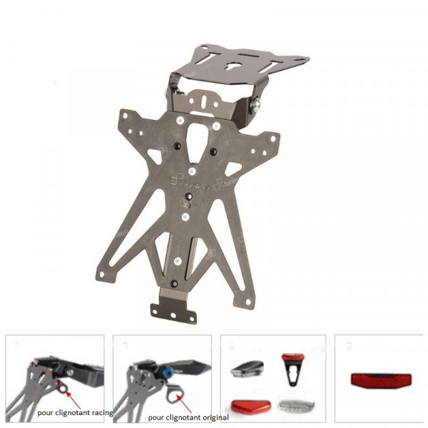 Support de plaque réglable Lightech Ducati - Ducati Hypermotard 950 - 19-20 (sans éclairage de plaque)