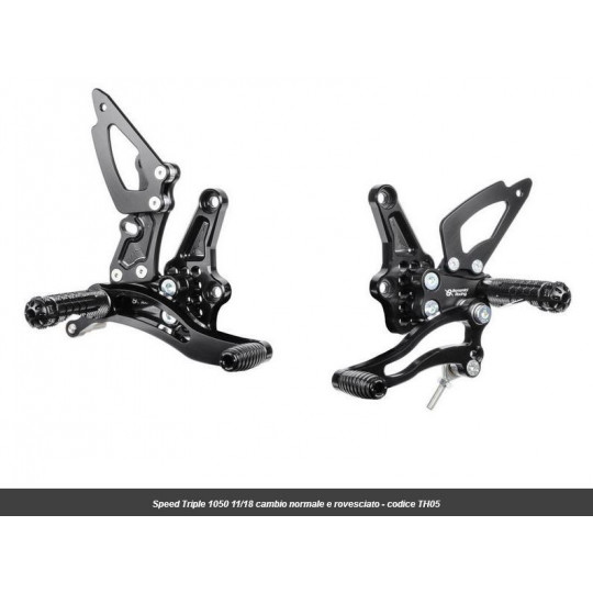 Commandes reculées Bonamici Triumph Speed Triple 1050 et R 11-18