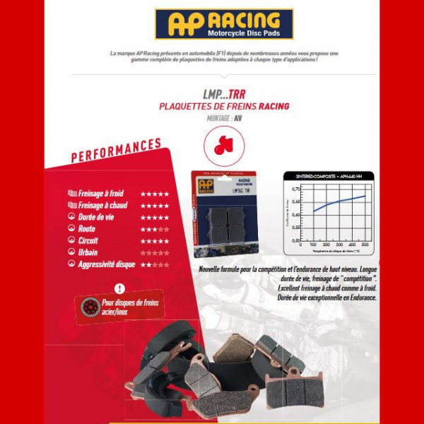 Plaquette de frein endurance TRR AP Racing KTM 790 DUKE -