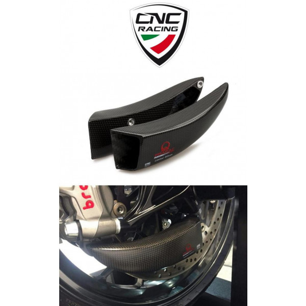 Conduits d'air système de freinage racing GP Ducts carbone CNC Ducati 1103 PANIGALE V4 Protections bas de fourche racing carbon