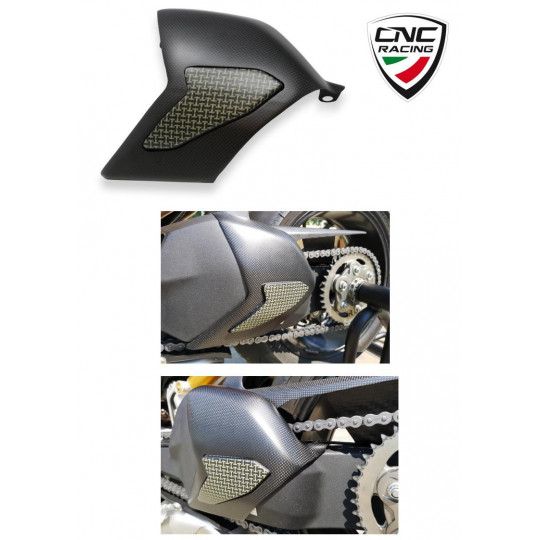 Protections et habillages carbone CNC Ducati 1103 PANIGALE V4 Protection bras oscillant carbone kevlar