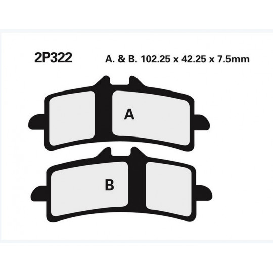 Plaquettes de frein avant ST Nissin Triumph Street Triple 765 RS 17-21