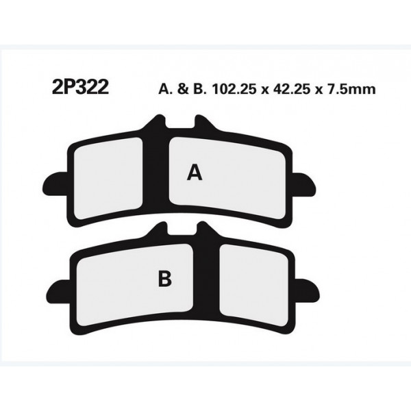 Plaquettes de frein avant ST Nissin Triumph Street Triple 765 RS 17-21