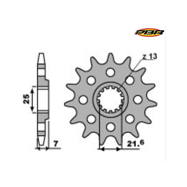 Pignon acier Racing PBR 520 15 dents Triumph Street Triple 765 R-S-RS 17-21
