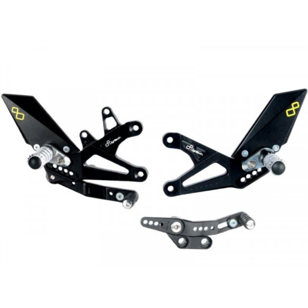 Commandes reculées repose-pieds fixes Lightech Triumph Street Triple 765 R-S-RS 2017-2021