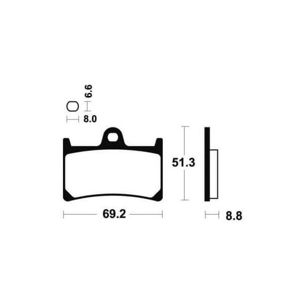 Plaquettes de frein Tecnium racing MCR134