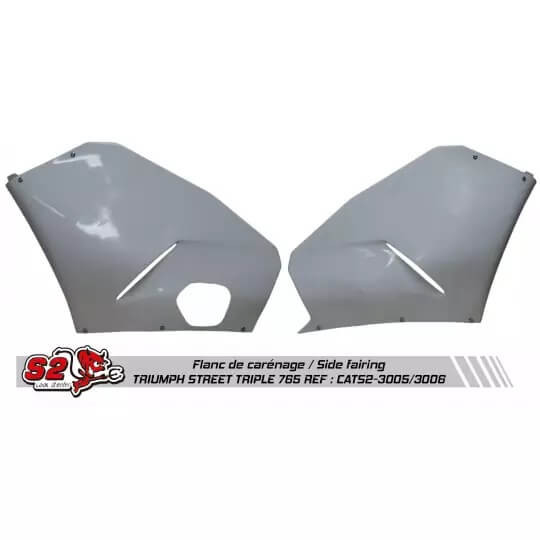 Flanc carénage droit S2 Concept Triumph Street Triple 17-23