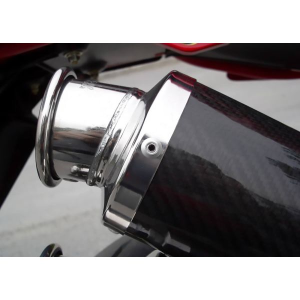 Silencieux SPARK Ducati MONSTER S2R 800 07-13 modèle Rond finition Carbone Position latérale