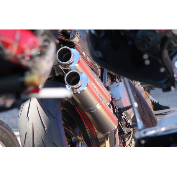 Silencieux SPARK Ducati MONSTER S2R 800 07-13 modèle Rond finition Inox Position latérale