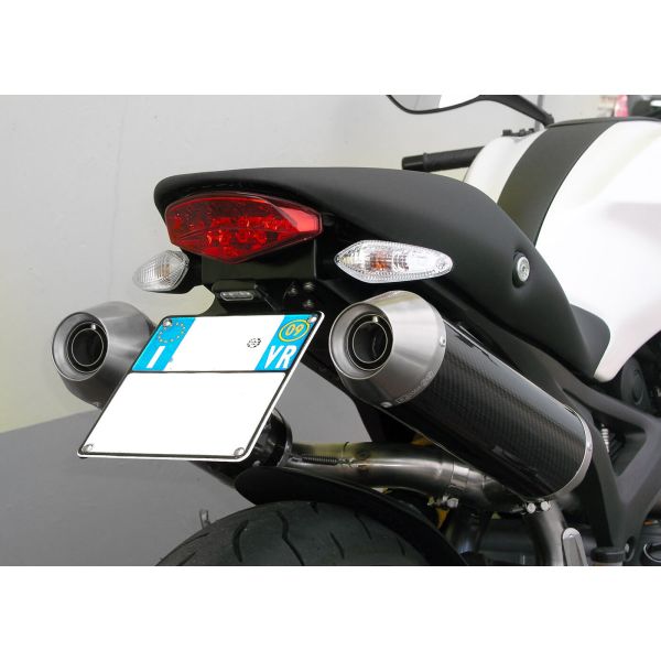 Silencieux homologué SPARK Ducati MONSTER 696 08-14 - 796 10-14 - 1100/S 09-10 modèle Rond Position Haute finition Carbone