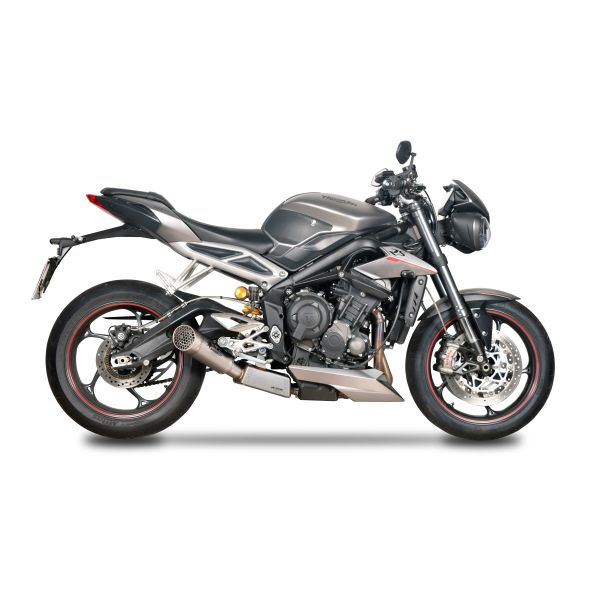 Demi ligne catalysée SPARK Triumph Street Triple 765 S-R-RS 17-21 Silencieux Titane homologué catalysé