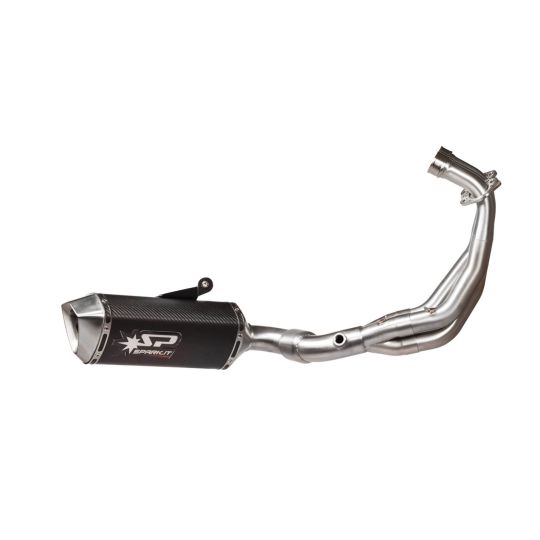Ligne complète Racing Spark Yamaha  MT09 14-20 collecteur catalysé Inox - silencieux Force finition carbone - montage origine 