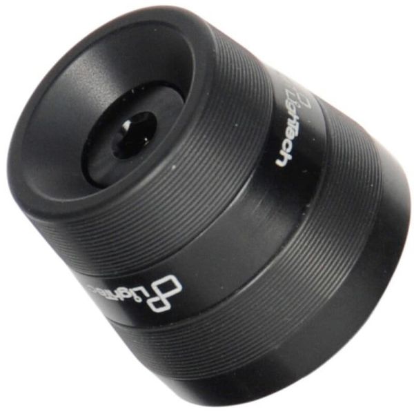 Embouts de guidon anodisés adaptables Lightech - Embouts universels Black Series noir bague bleue