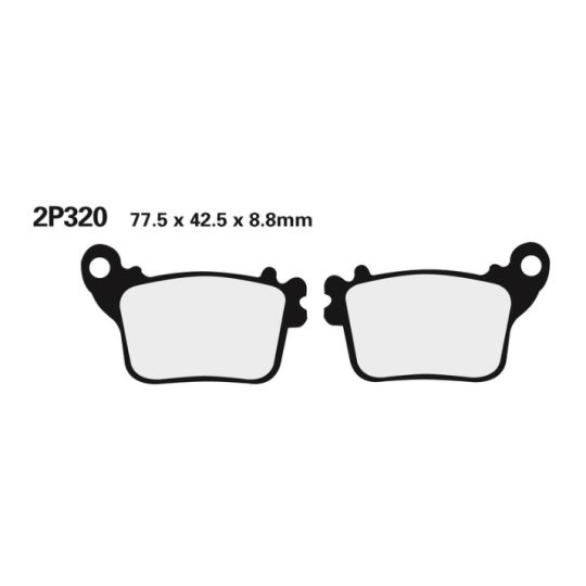 Plaquettes de frein arrière Nissin Kawasaki ZX10R, RR, ABS 11-15 - Type ST 