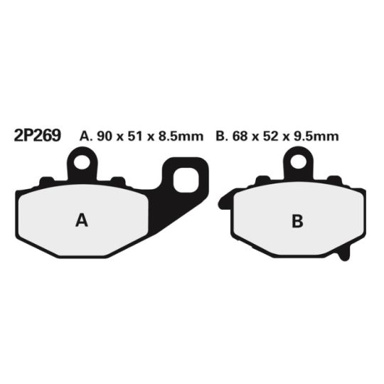 Plaquettes de frein arrière Nissin Kawasaki ZX6R et RR 92-13 - type ST