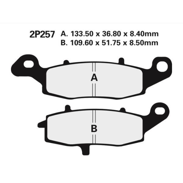 Plaquettes de frein avant NS Nissin - Suzuki SFV 650 Gladius 09-16 Côté droit