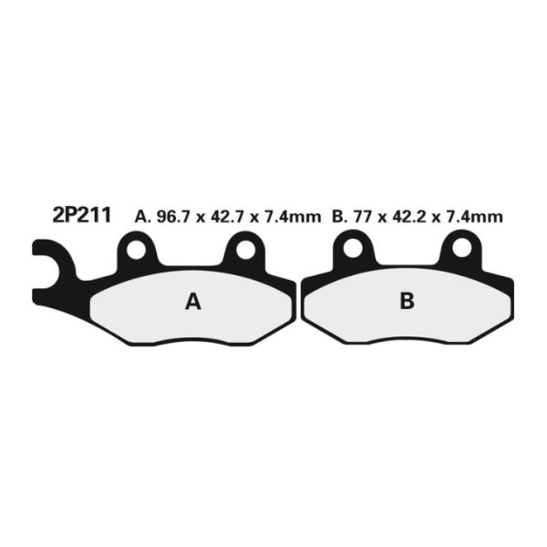 Plaquettes de frein arrière Nissin Triumph Speed Triple 1050 TOUS MODELES 05-17 Type ST