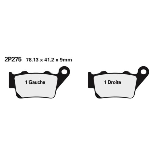 Plaquettes de frein arrière Nissin KTM 690 DUKE TOUS MODELES 12-18 - Type NS