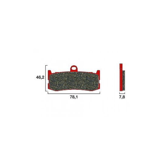Plaquettes de frein avant SA type origine Brembo - Triumph Daytona 675 09-17