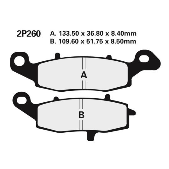 Plaquettes de frein avant NS Nissin - Suzuki SFV 650 Gladius 09-16 Côté gauche