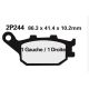 Plaquettes de frein arrière Nissin Honda CB 600 Hornet 98-06 - Type NS