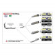 Ligne au détail Arrow Compétition CB 500 X 19-20 - Silencieux Race-Tech Aluminium Dark approuvé avec embout en carbone